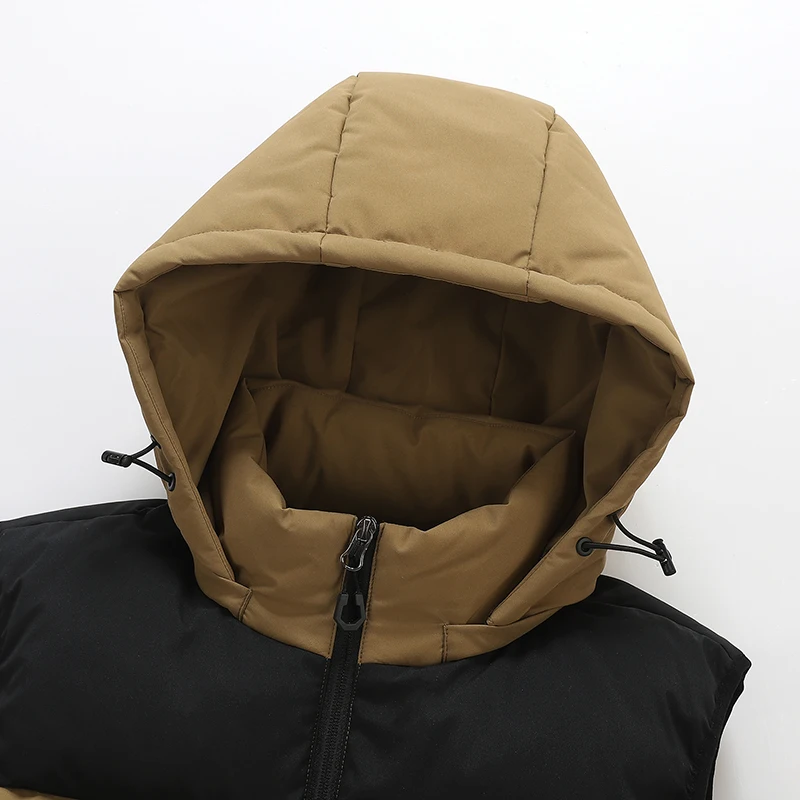 Men Autumn Casual Sleeveless Vests Jacket Mens Waistcoat Winter Men Fashion Waterproof Outwear Detachable Hat Vest Jackets Male