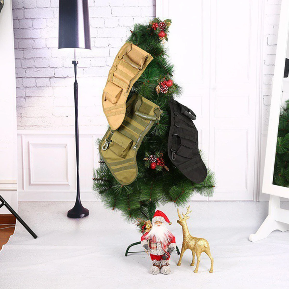 Tactical Molle Christmas Stocking Hangable Airsoft Paintball Storage Bags, Practical Storage Bag Hunting Magazine Bags