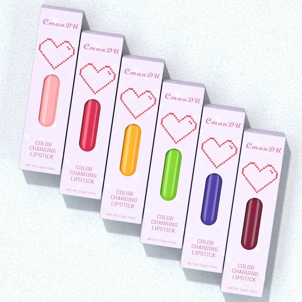 CmaaDu 6 สีกันน้ําผลไม้ Shade Tinted Shine ปรับเปลี่ยน Moisturizing Nourishing GLOW Play Lip Balm ลิปสติกสี Lip Care