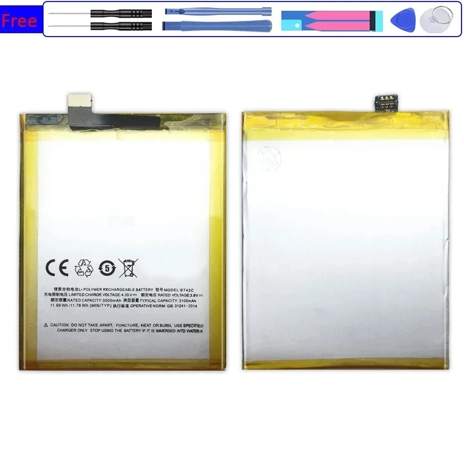 3050Mah BT42C Mobile Phone Battery For Meizu Meizy Mei Zu M2 Note M2note With Track Code