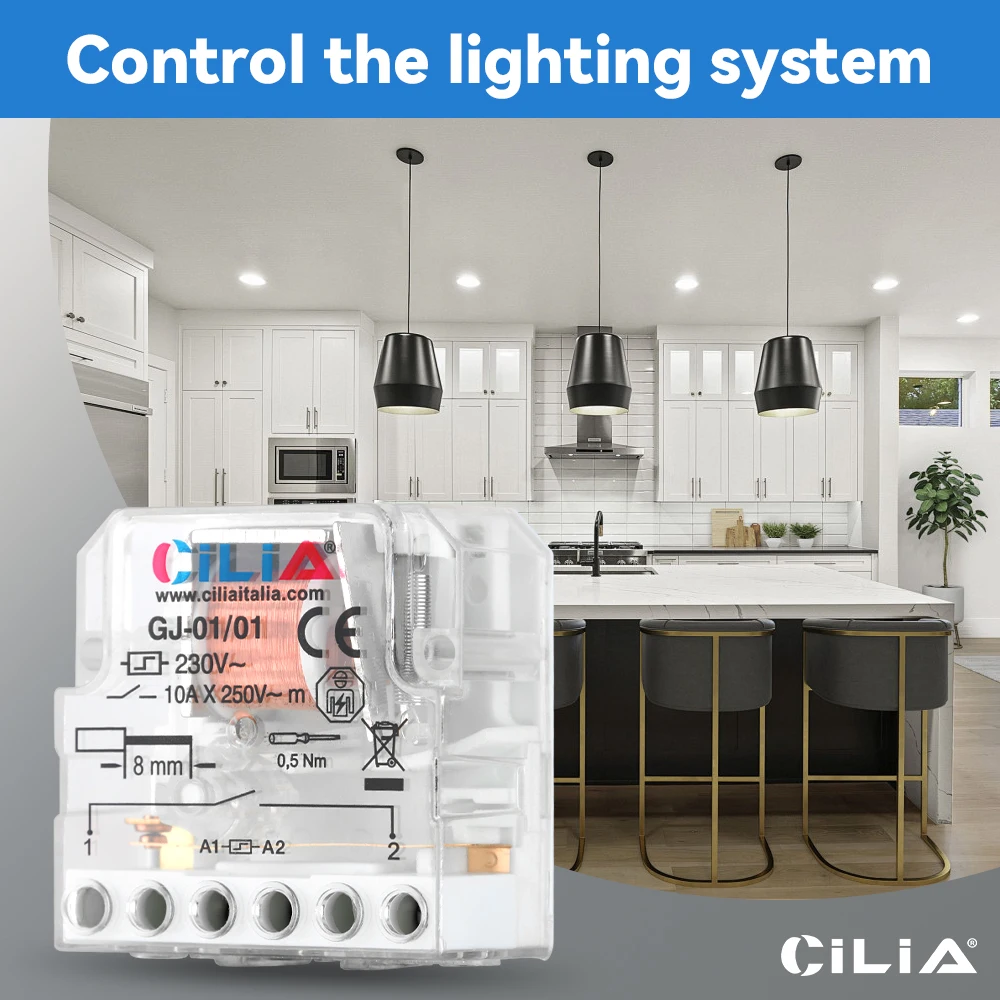 CILA مفتاح التتابع دفعة 230 فولت دفعة الكهروميكانيكية مع دائرة لفائف منفصلة واتصالات مع اتصال 1/2NO.