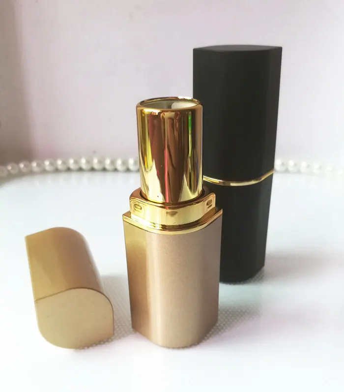 500Pcs DIY Personality Brand Self Made Lipstick Tube Empty Tube Diamond Frosted Gold Black Lipstick Tube Mold Diameter 12.1