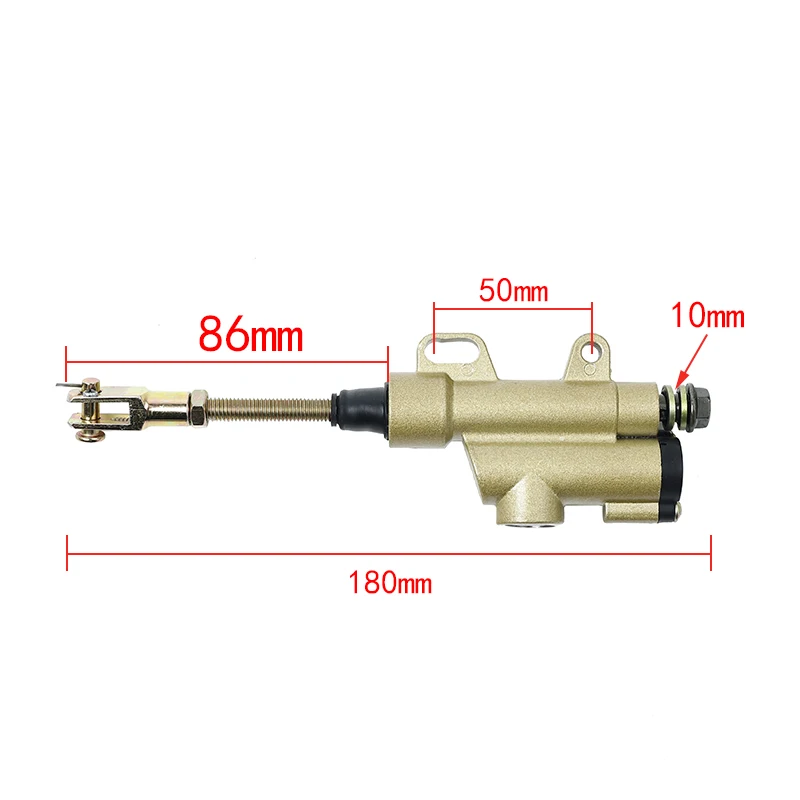 1 pcs Rear Golden Black Motorcycle Dirt Pit Bike ATV Rear Foot Hydraulic Brake Master Cylinder Pump for