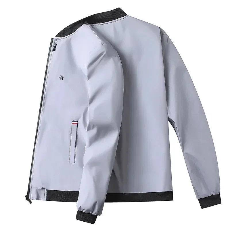 

Golf men's jacket, spring and autumn slim fit thin jacket, baseball jacket, youth casual stand up collar top, Running Jackets