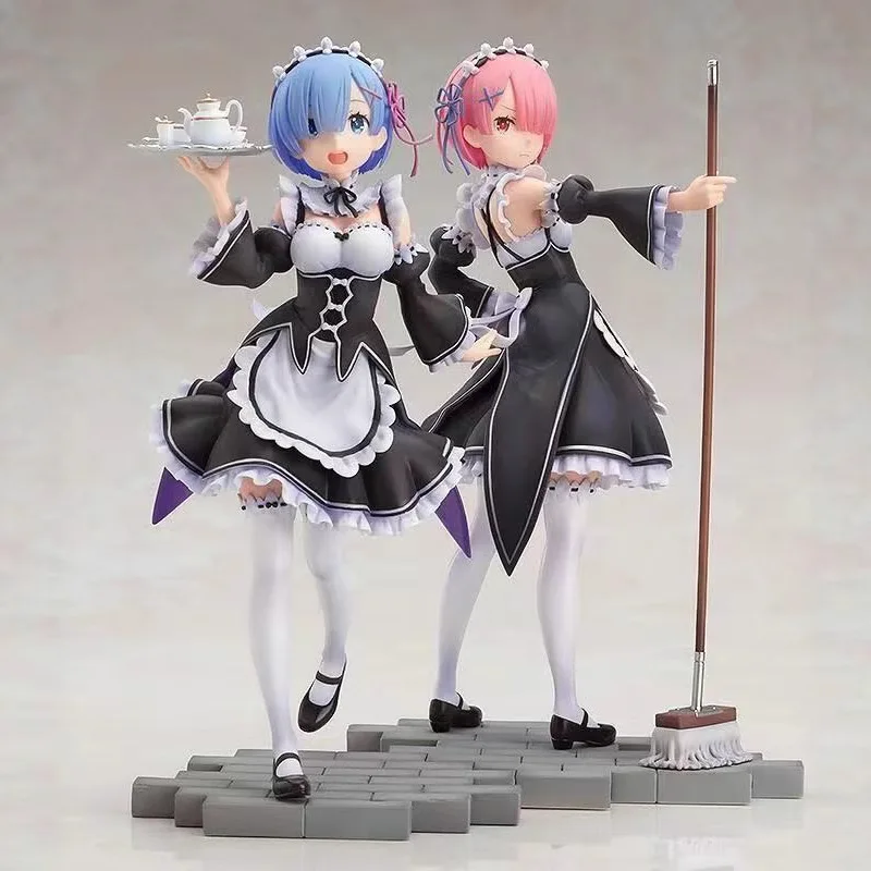 

Remram Maid Costume Heart Set Figurine Pvc Model 2d Collectible Decorative Item Starting From Scratch In Another World Toys Gift