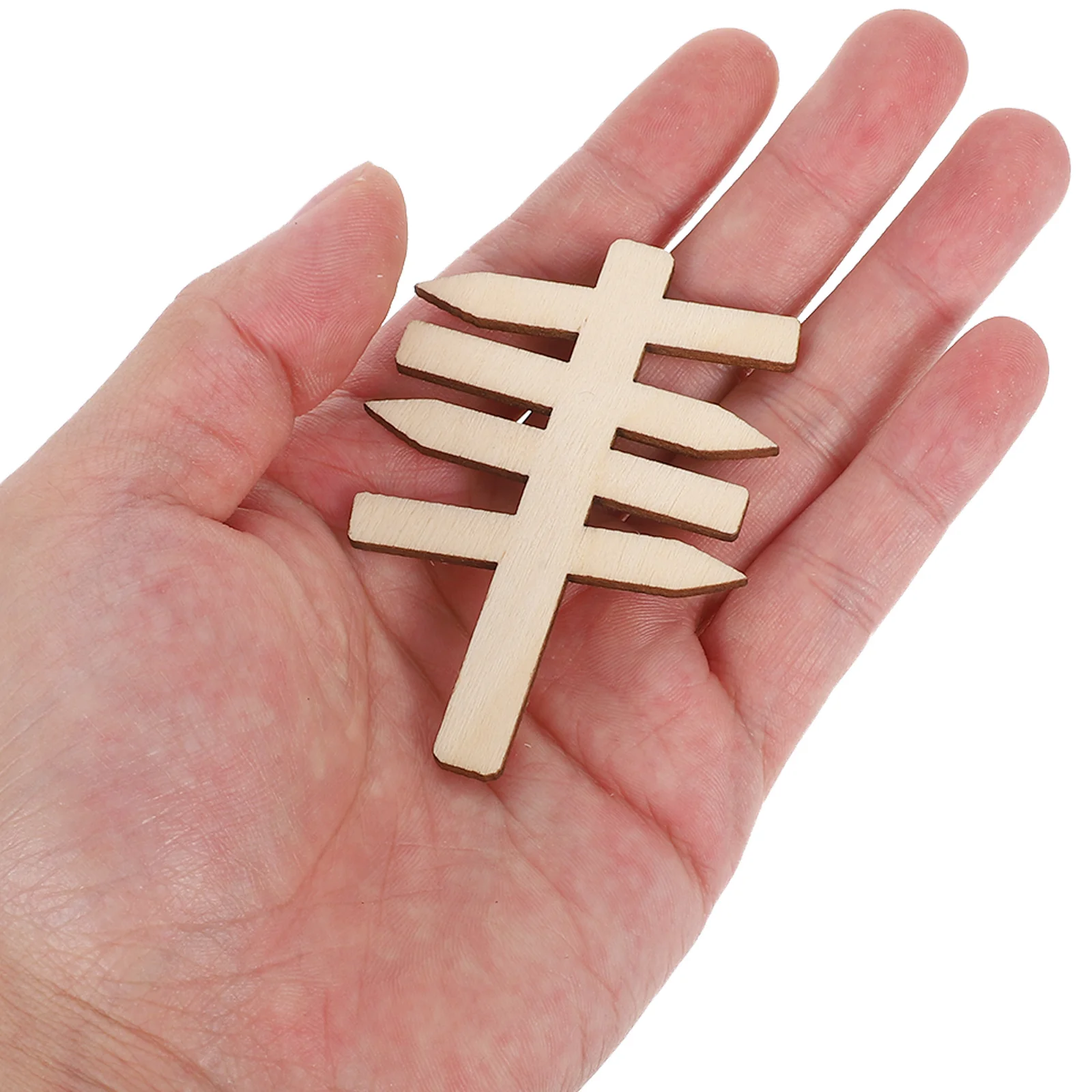 

50Pcs Decorative Memo Board Wooden Road Sign for DIY Educational Kids Mini Traffic Signs Decorative Signs Plaque Dollhouse Props