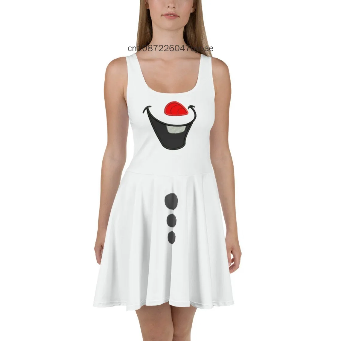Abito da donna Disney Olaf Abito da pupazzo di neve Abito da pattinatore per adulti 2025 Moda estiva Stampa Sexy Skinny Mare Casual Top oversize