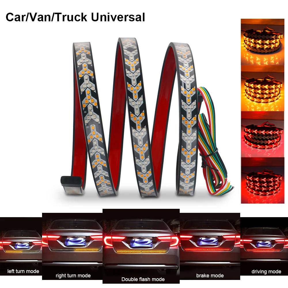 Car Tail Signal Light Strip DRL Daytime Running Turn Brake LED Bar Exterior Accessories Part For Toyota Ford Truck Pickup 12V24V