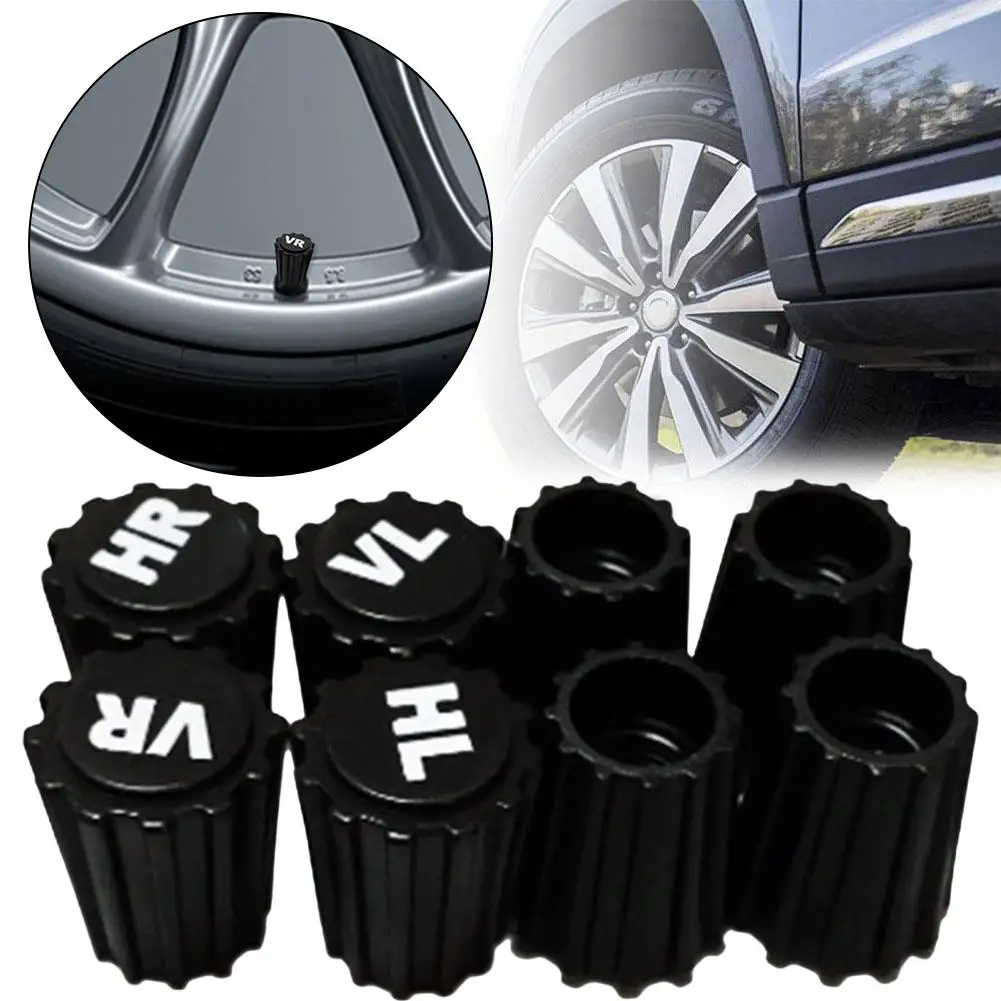 ATsafepro 8 Pcs Tyre Tire Valve Stem Dust Caps Dustproof With Cover ABS Schrader 8V1 HR Printing US VL Air HL Wheel VR Valv L9S9