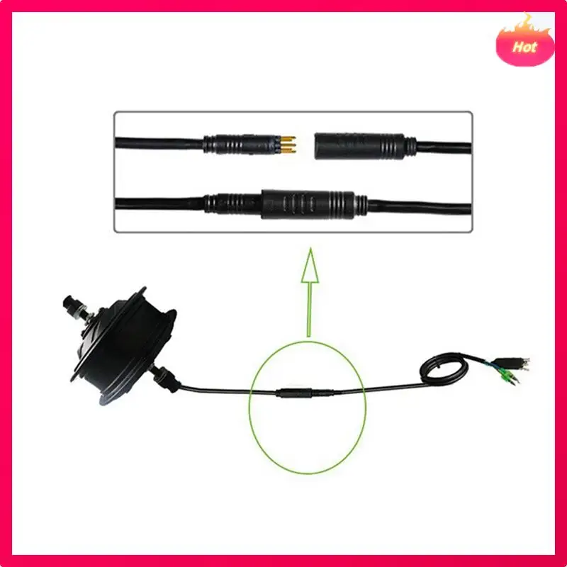 متعدد 1 قطعة 60 سنتيمتر E-الدراجة 9Pin موتور تحويل تمديد وصلة كابل الجبهة الخلفية محور عجلات المحركات موصل مقاوم للمياه