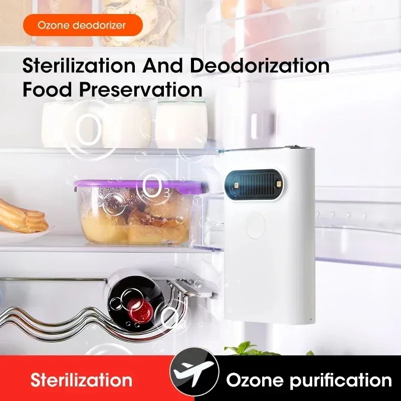 New USB Ozone Air Purifier Deodorizer Air Freshener Sterilization Deodorizing for Kitchen Refrigerator Car Pet Toilet Food Use