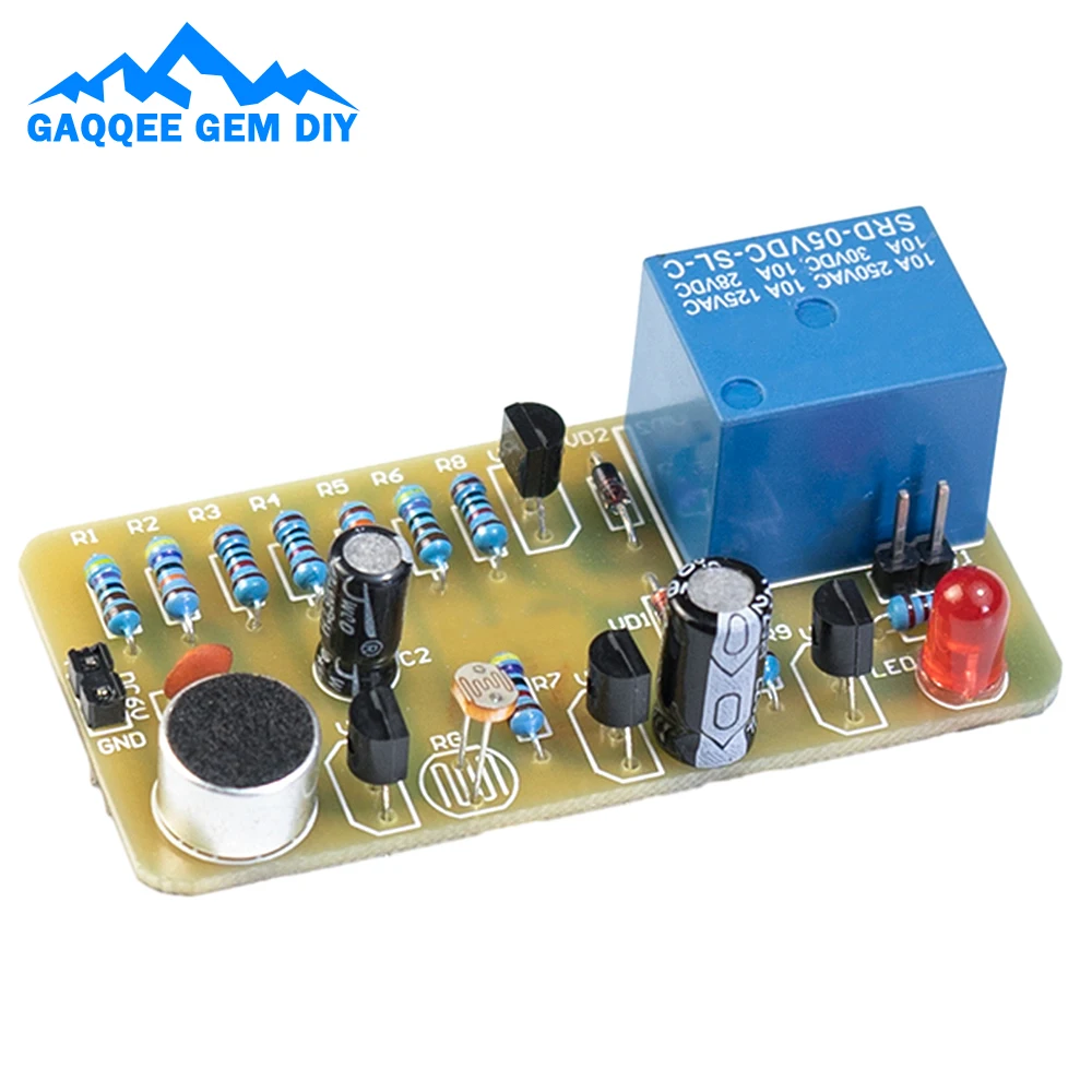 DC 6V Auto Switch Sound and Light Dual Control Time Delay Switch DIY Kit Electronic Teaching Soldering Practice Module