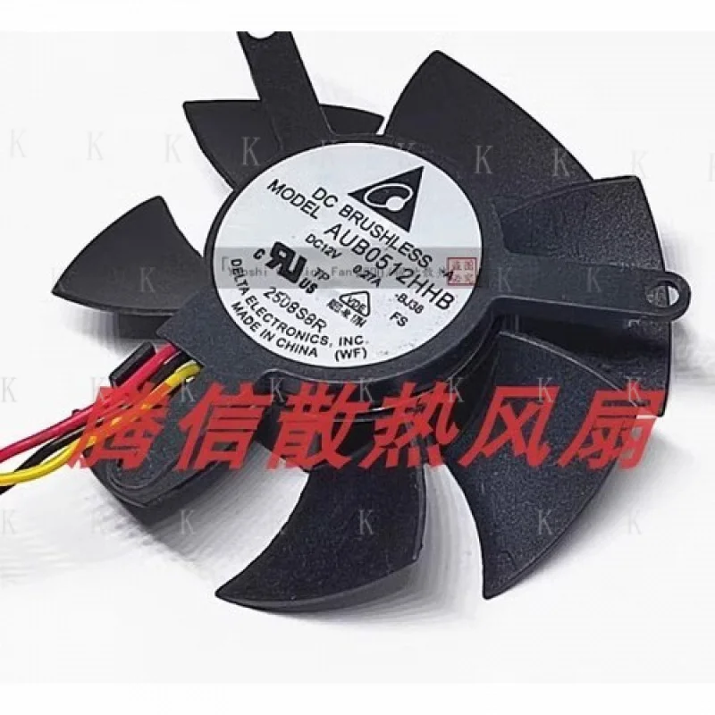 

C ДЛЯ Delta AUB0512HHB DC12V 0,27A 3-проводной бесшумный охлаждающий вентилятор