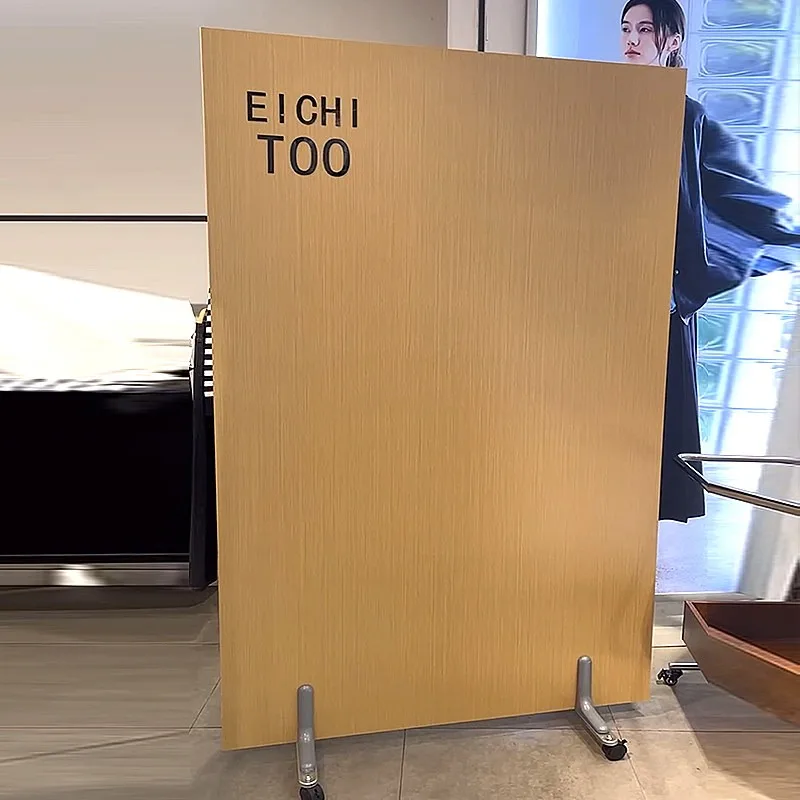 Solid wood screen partition living room clothing store movable background panel entrance entrance screen blocking decorative par