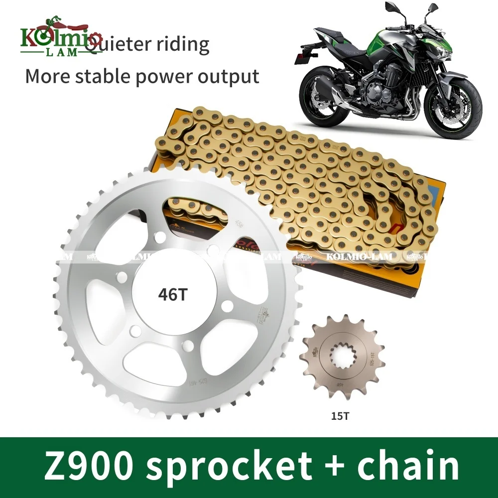 

Подходит для KAWASAKI Z900 Z1000 Z1000SX ZX-10R 2017-2024 гг., комплект передних и задних звездочек мотоциклетной цепи ZX10R ZX 10R 2023 2022 2021 17