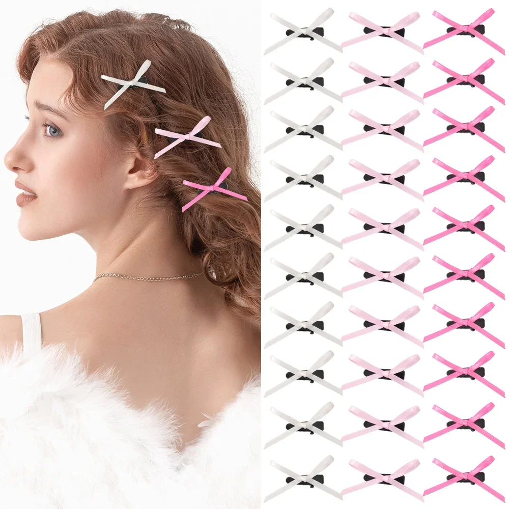 10 Stück Mini 2-Zoll-Haarschleifen Haarspangen für Frauen Mädchen Mode Party Band Haarklammern Dress up Haar Pony Clips Großhandel Geschenk