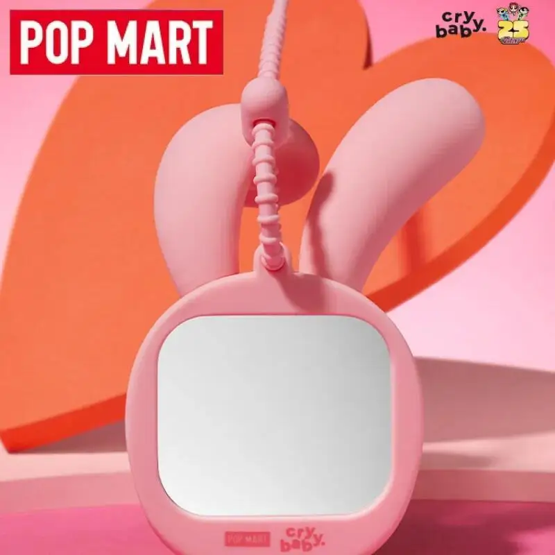 البوب مارت Crybaby X The Powerpuff الفتيات سلسلة مرآة قلادة معلقة ملحق العصرية الطرفية صندوق أعمى لعبة لطيف أنيمي الشكل
