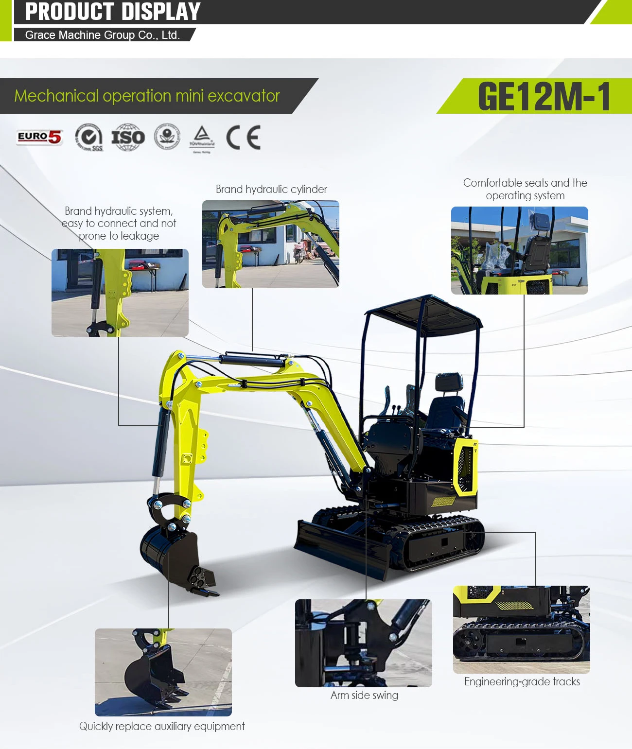 Passen Sie den Minibagger mit 1,4 Tonnen und 2,6 Tonnen Yanmar-Motor und Schnellkupplung an. CE EPA EURO5-Bagger zum Fabrikpreis zum Verkauf mit Bagger – Detail 7