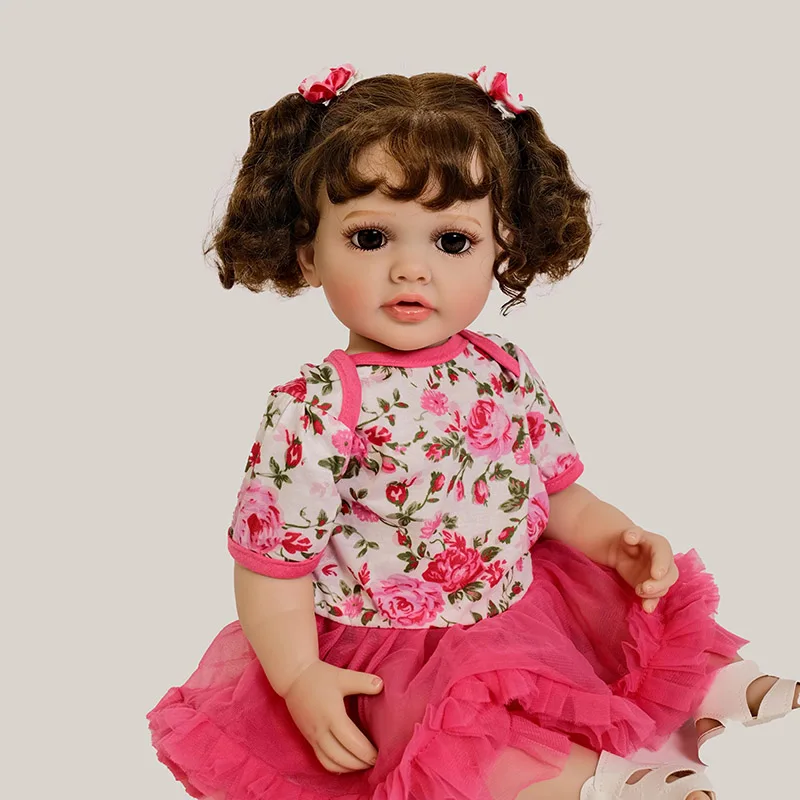 22 pouces corps complet Betty Silicone bébé poupée Reborn enfant en bas âge fille peau 3D avec veines visibles poupée d'art à collectionner muñecas bebes nina