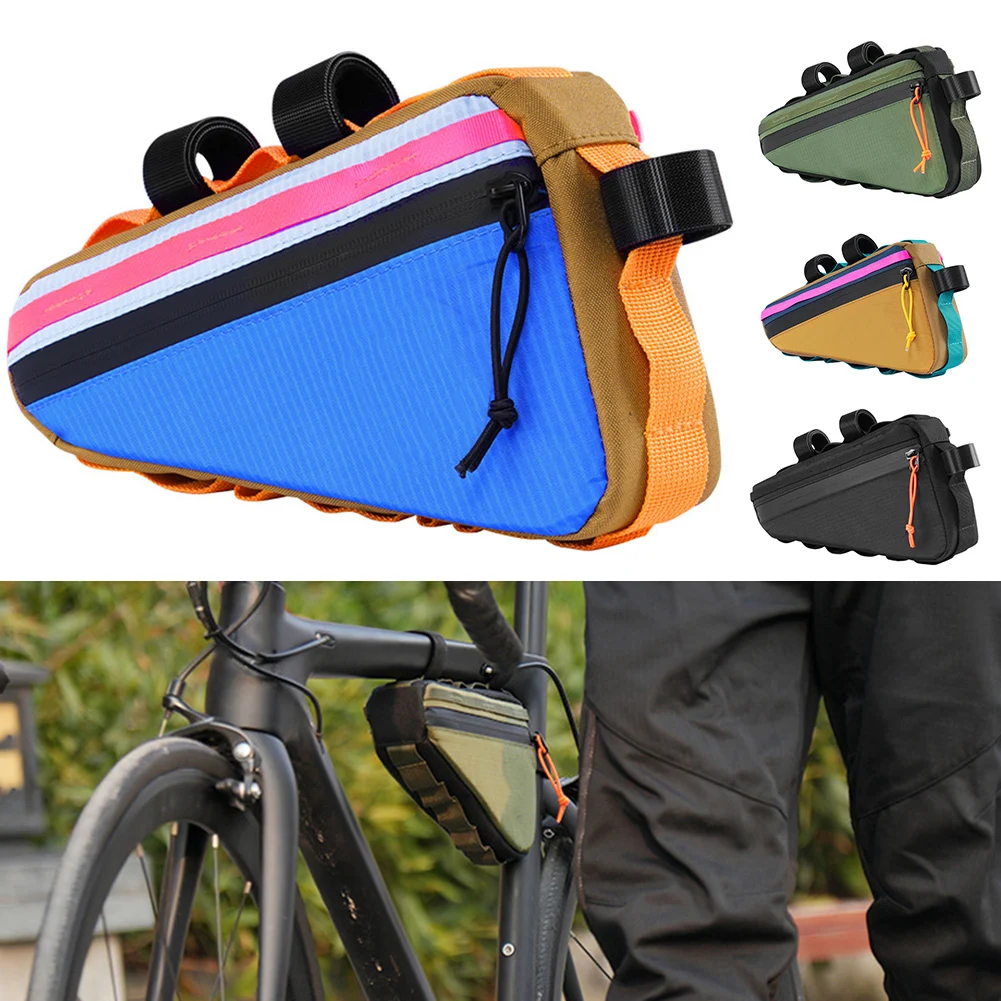 

Electric Bicycles Bicycle Triangle Bag Bike Frame Bag Front Tube Pouch Mountain Bike Waterproof Bike Bags N E W