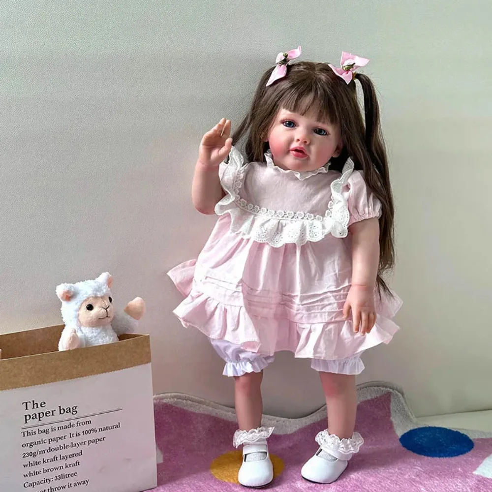 Handmade Reborn Toddler Girl Doll, já pintado, Betty 3D Skin com veias detalhadas, brinquedos para meninas, 24"