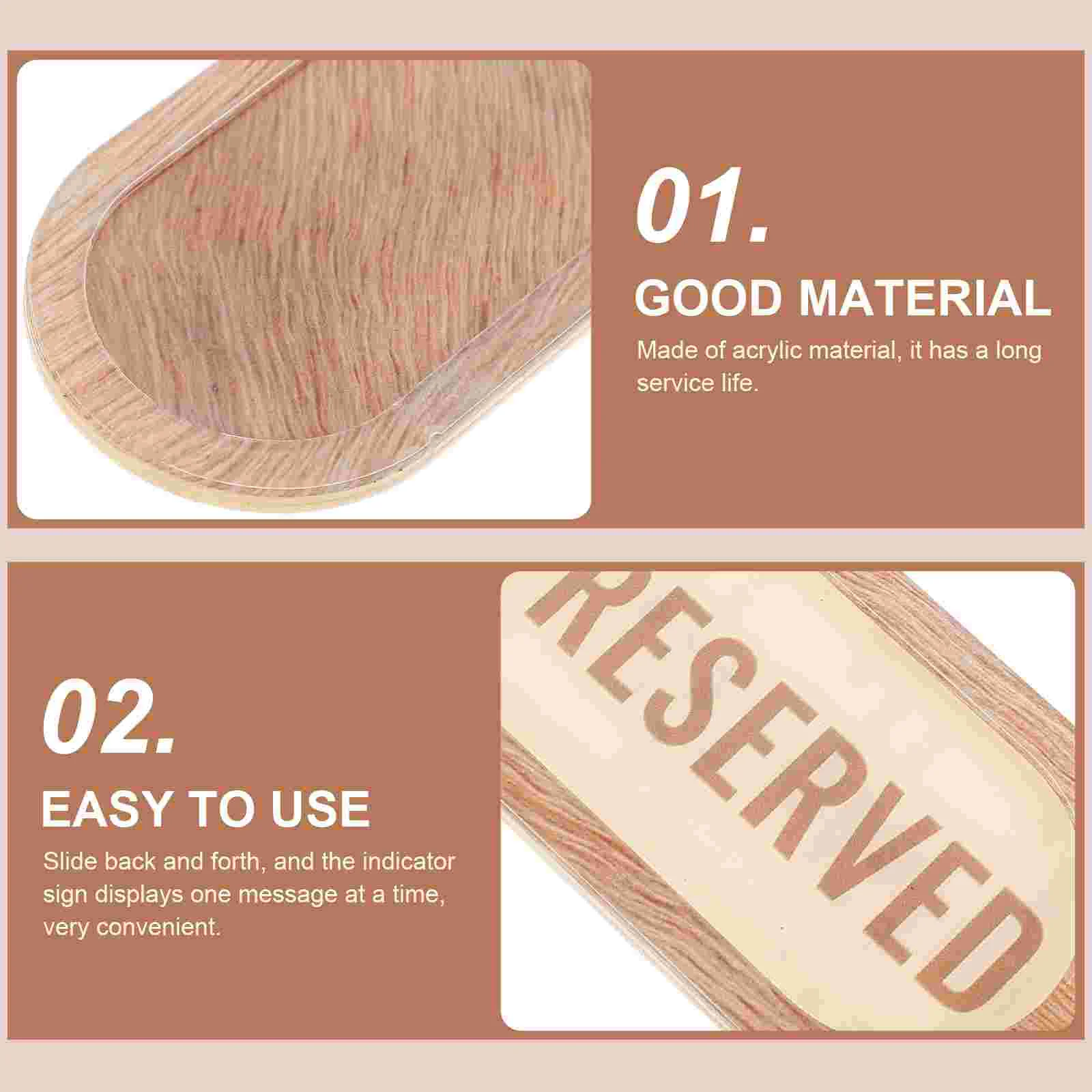 Private Room Reservation Sign Busy Reserved for The Bathroom Door Signage Meeting Progress Acrylic Indicator