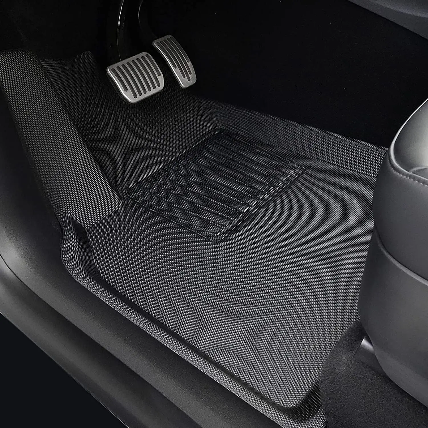 

Коврики для Tesla Model Y 2021-2024, всепогодные коврики для багажника, полный комплект, водонепроницаемые нескользящие вкладыши для багажника, левая резина