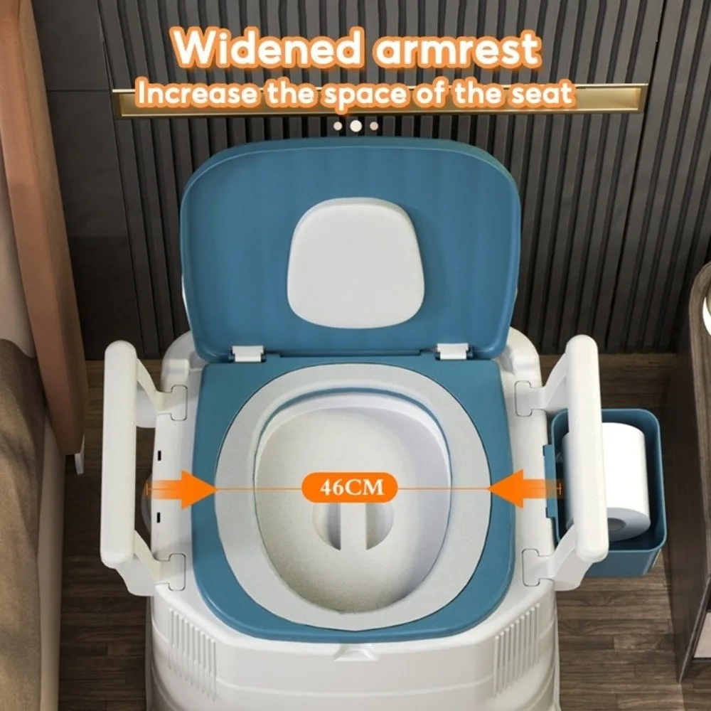 Toilettes mobiles portables confortables, cuvette de toilette antidérapante, chaise de toilette en plastique pour femmes enceintes âgées