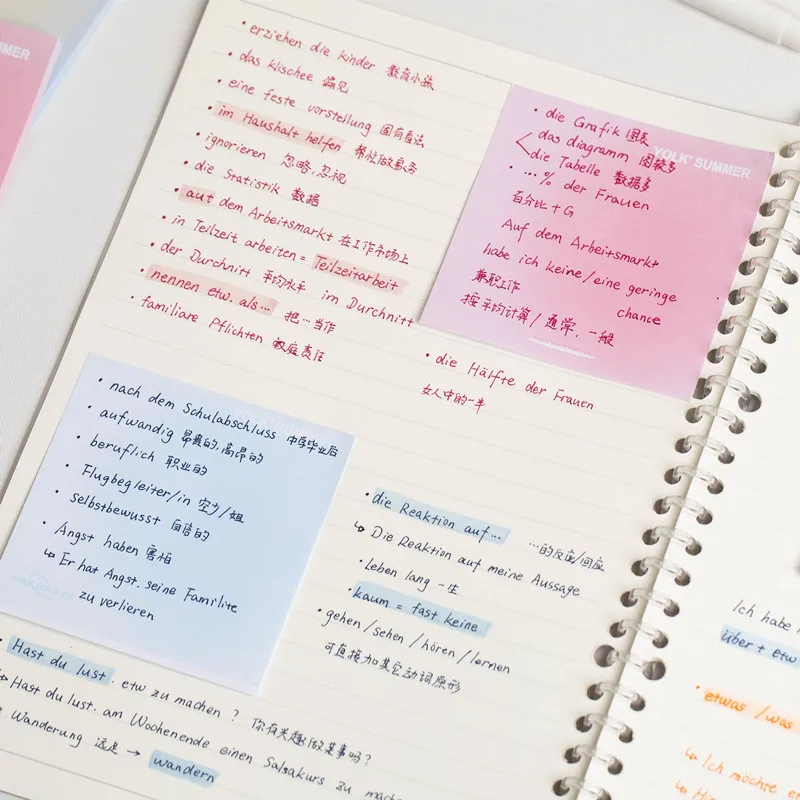 Gradual Change of Color Notes Students Use Colored Notes To Stick High-value Decorative Handbooks   Cute Stationary Supplies