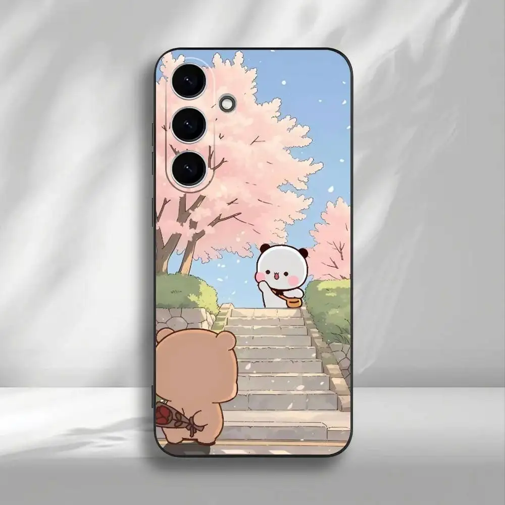 C-Cute BuBu DuDu 電話ケース Samsung Galaxy A73、A72、A71、A70、A53、A52、A51、その他用 ソフトブラックカバー