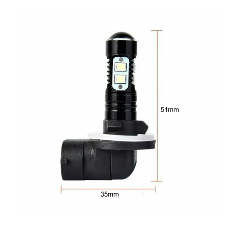 

H27 LED Headlight Bulbs 880 881 12V 50W 6000K Universal Car Fog Light 10SMD 2035 Chips Retrofit