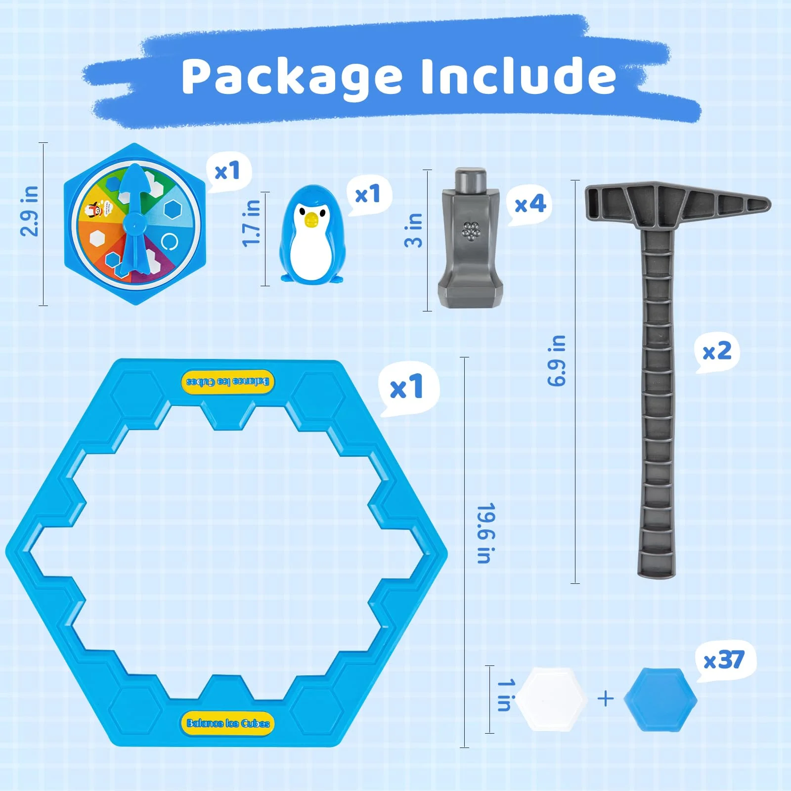 لعبة Save Penguin Ice Breaker - 30+ مكعبات ثلج، سحق وإنقاذ ممتع للأطفال من سن 3 إلى 12، فكرة عائلية وحفلات هدية (لعبة تفاعلية)