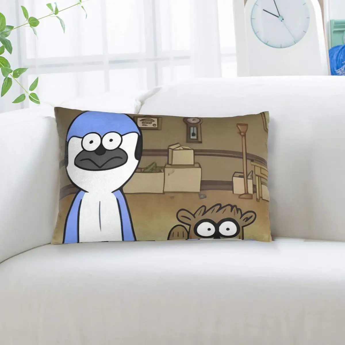 Mordecai And Rigby Rectangle Pillowcase Cushion Cover Decor Bedroom Bed Home Comfort Throw Pillow