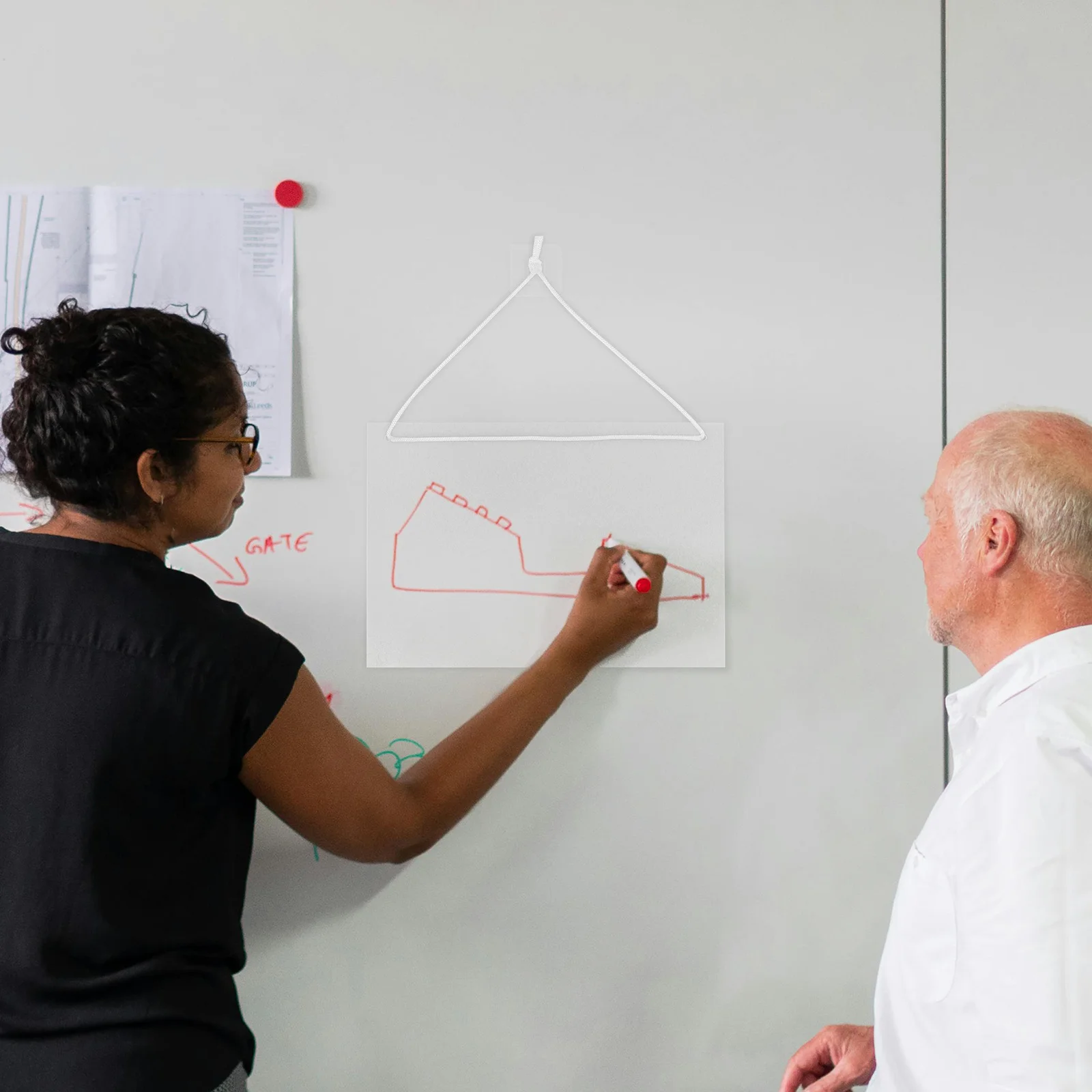 

1Set Transparent Acrylic Memo Board Hanging Wall Note Board Dry Erase School Office Supplies Home Supply Office Supplies