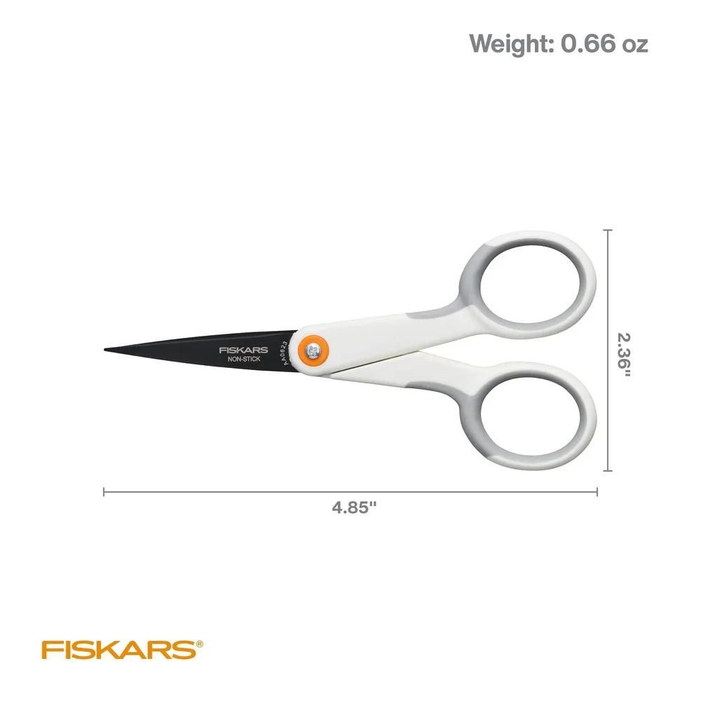 5 Inch Micro-Tip Scissors Softgrip Ergonomic Handle Precision Stainless Steel Ideal Crafting Fabric Cutting School Projects