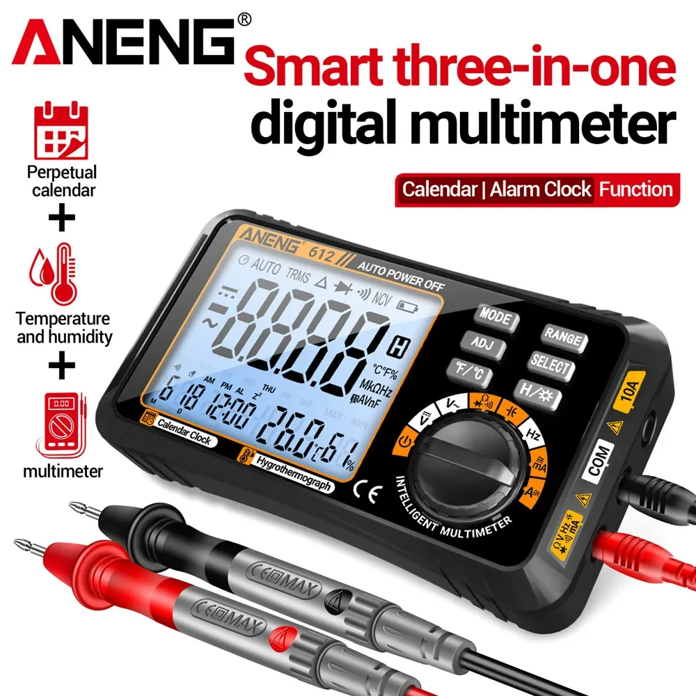 ANENG 612 Smart Digital multimetri AC/DC capacità di tensione di corrente misurazione professionale strumenti di Test Multimetro