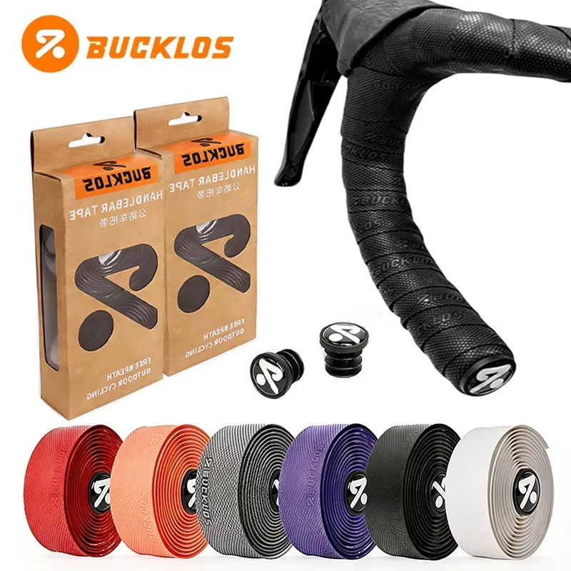 

BUCKLOS Breathable Cycling Handlebar Tape Road Bike Anti-slip Shock Absorbing Bar Tapes Wear Resistant Bicycle Handle Bar Wrap
