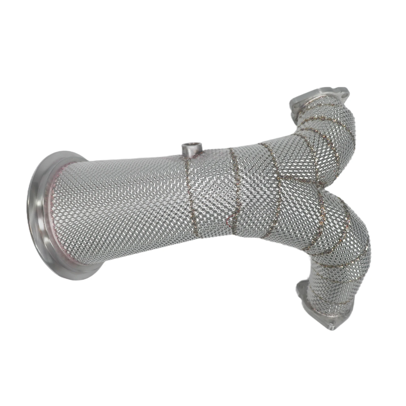 High Performance Stainless Steel SS304 TIG Welded Exhaust Straight Header Downpipe for S4 B9 2019-2022 3.0T Heat Shield