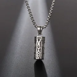 Vintage Aromatherapy Essential Oil Necklace DIY Stainless Steel Perfume Wishing Bottle Hollow Pendant Bone Ash Memorial Box