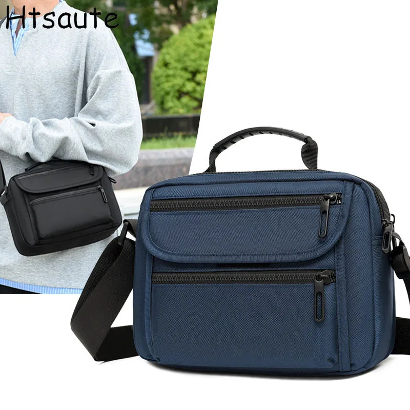 

Men's Business Crossbody Bag Small Handbag Male Pockets Adjustable Shoulder Strap for Work Travel Sling Bags sacoche homme