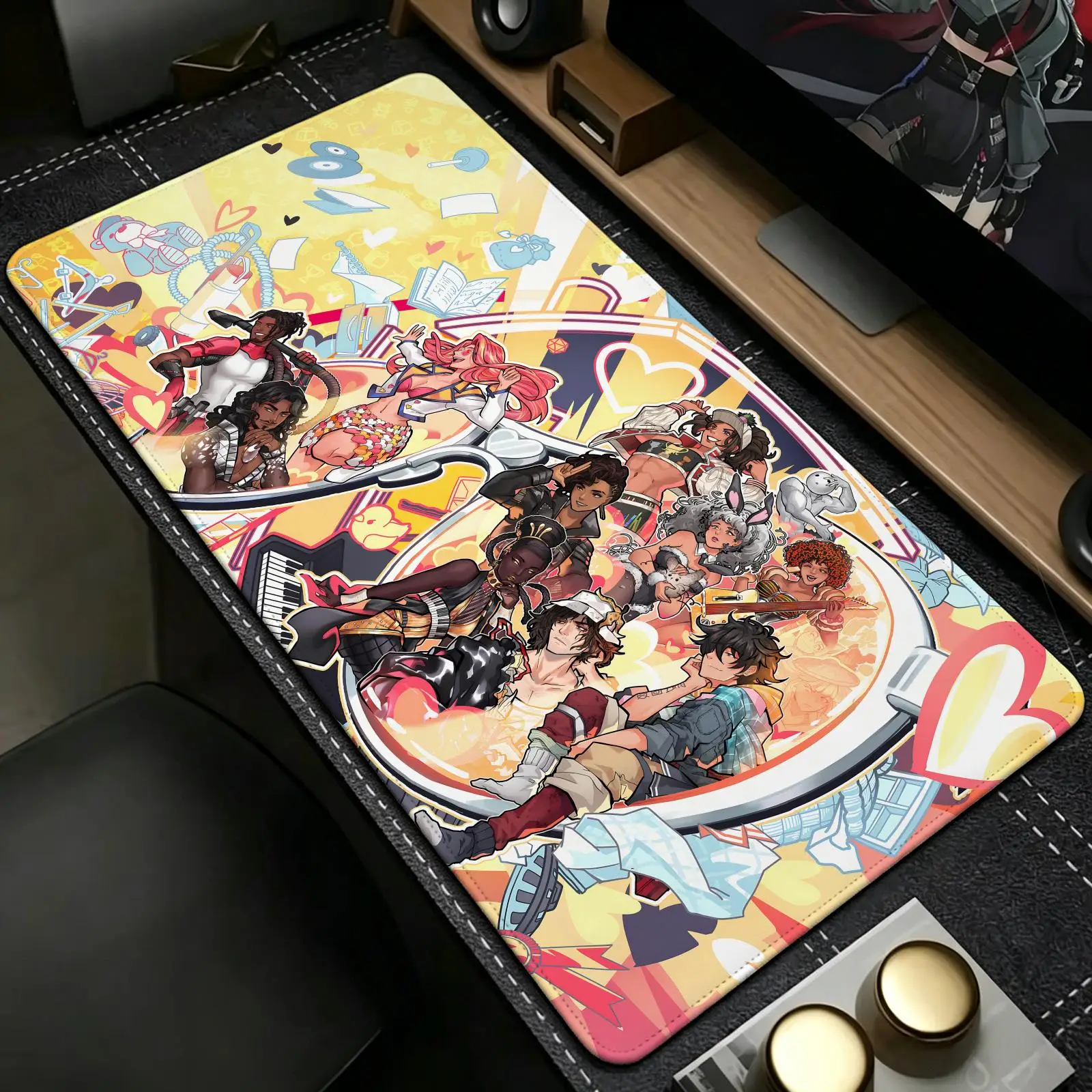 Date Everything  Mouse Pad Esports gaming mouse pad, stitched edge computer desk mat,anime style desktop mouse mat