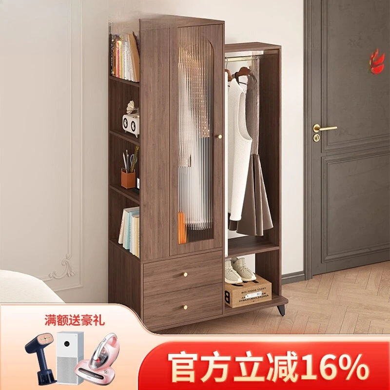

Medieval wardrobe hanger integrated bedroom coat rack storage cabinet household multi-functional storage shoe rack 1A60