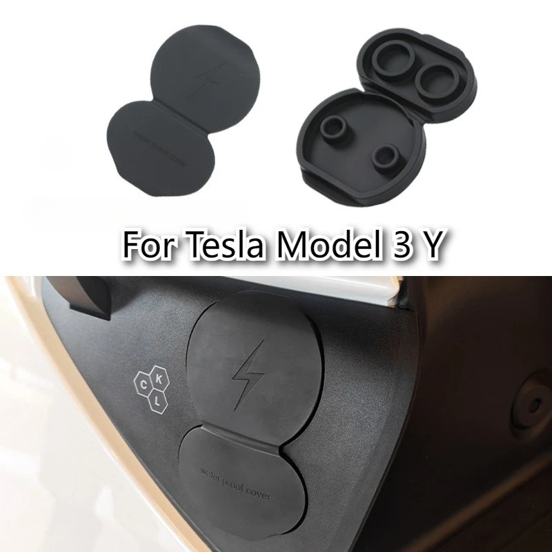 

For Tesla Model 3 Highland Model Y Juniper 2025 Silicone Charging Port Waterproof Cover US European Standard Car Accessories