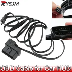 Car OBD Hardwire Kit 1.7m OBD II OBD 2 7 8 16 Pin Cable For Car HUD Head Up Display OBD2 Diagnostic Adaptor Wire