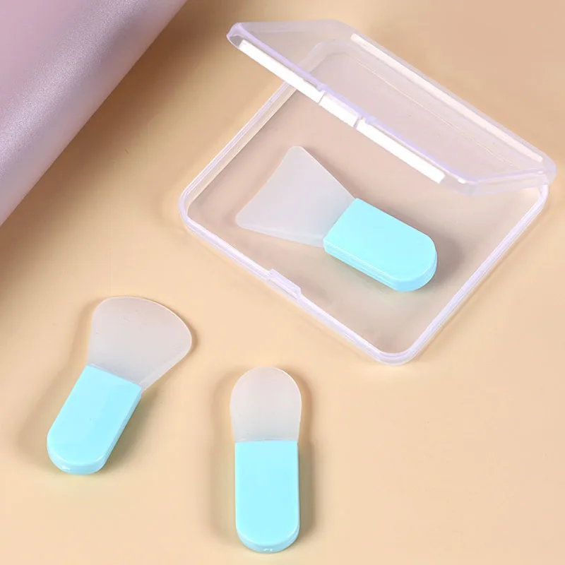 3 pçs máscara aplicador escova de silicone macio, mini maquiagem conjunto de beleza facial, escovas de limpeza viagem portátil ferramentas de cuidados com a pele