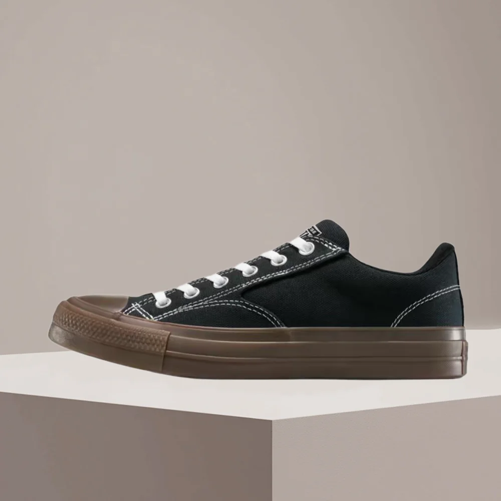 Converse Malden Street Low-Top Canvas Sneakers–Black/Brown,Comfortable Versatile Cushion Fit,Durable Construction&Unisex A15593C