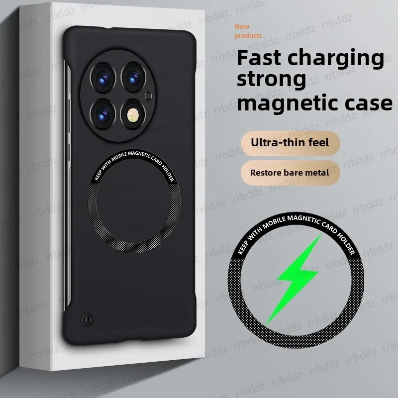 حافظة مغناطيسية فاخرة رفيعة للغاية بدون إطار لهاتف Magsafe لهاتف OnePlus 13 Ace3Pro غطاء هاتف صلب غير لامع #2