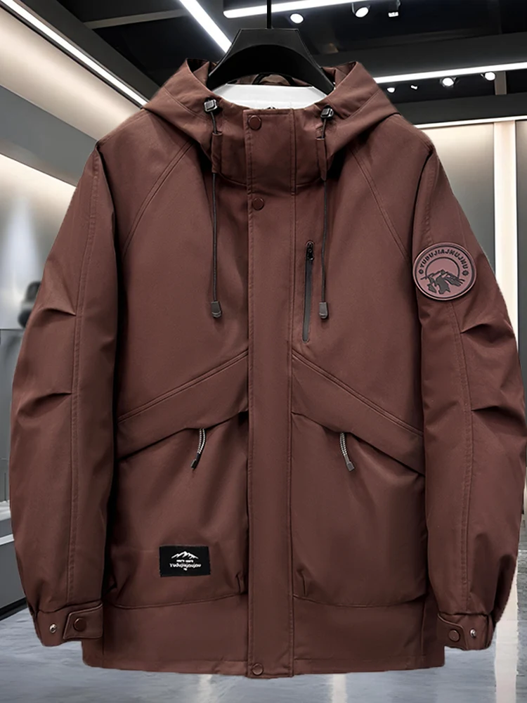 

Мужская зимняя куртка из хлопка увеличенного размера, утепленная, свободного кроя, с длинными рукавами, прочная, с дизайном в стиле пэчворк, теплая...