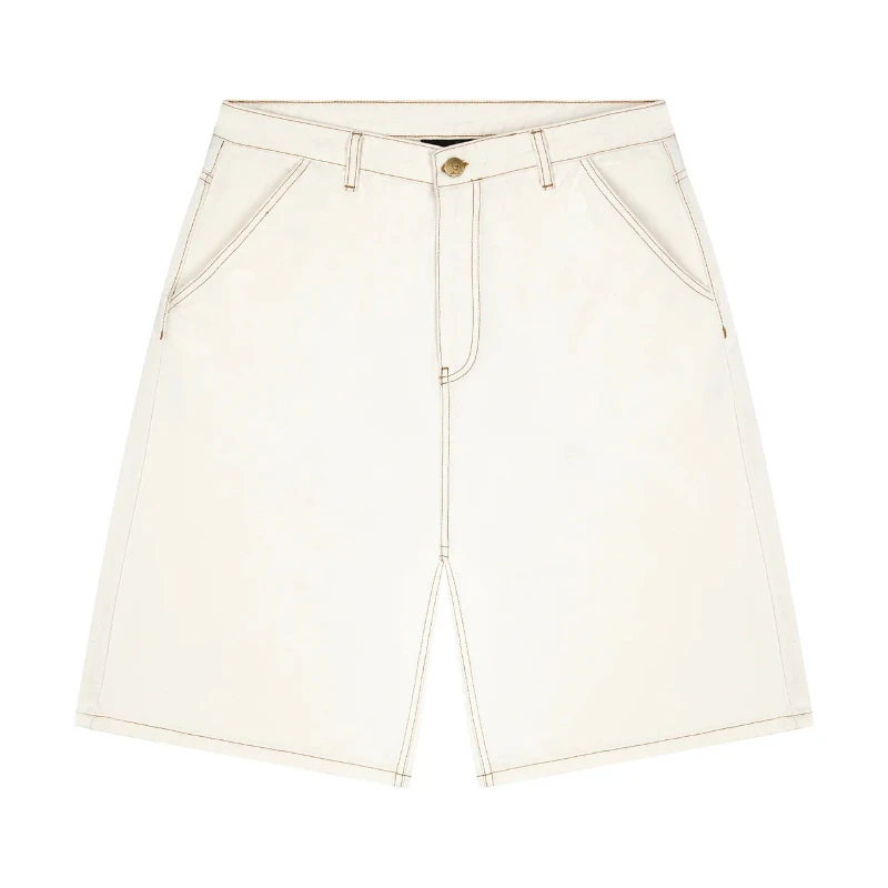 Mens Denim Shorts Embroidery Vintage Streetwear Shorts Harajuku Unisex Loose Fit Straight Leg Five Length Casual Fashion Trend