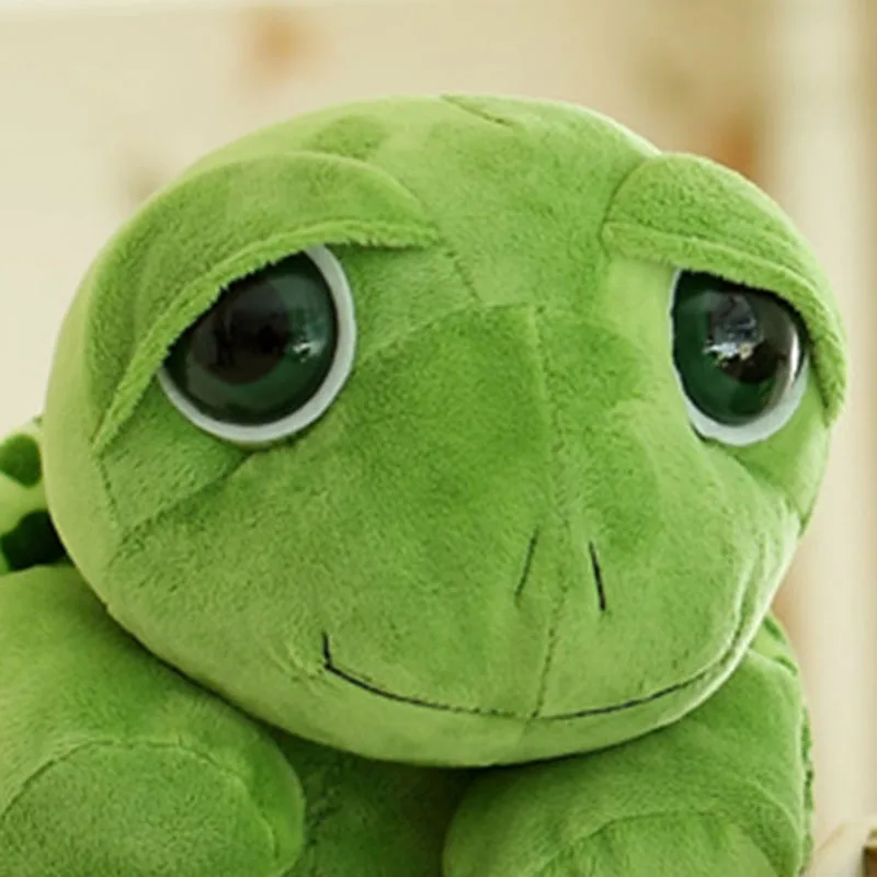 20cm Cute Anime Sea Turtle Toy Big Eyes Green Soft Plush Doll Children\'s Christmas Pillow Stuffed Kawaii Gift Birthday New Year